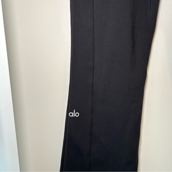 Alo Yoga High-Waist 7/8 Zip It Flare Legging Black Size Medium - Picture 10 of 13